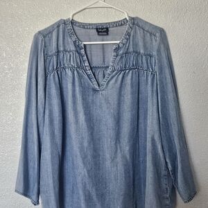 Splendid Light Blue Denim Blouse